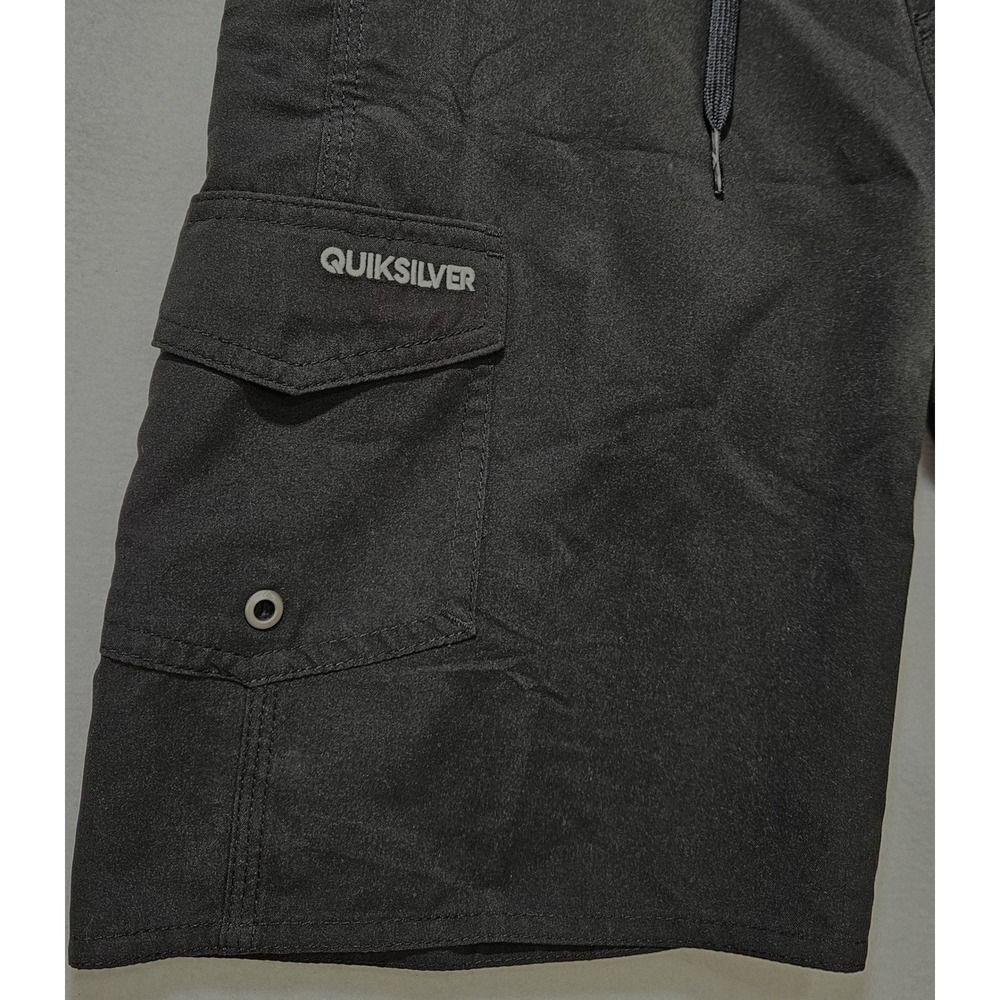 Quicksilver Board Shorts Boy's Size 25-10, Black, Pocket, No Liner, c. 2015, NWT - Picture 3 of 10